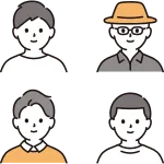 Various Men Faces SVG Icon